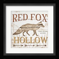 Red Fox Hoolow Framed Print