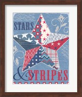 Stars and Stripes Star Dark Fine Art Print