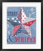 Stars and Stripes Star Dark Fine Art Print