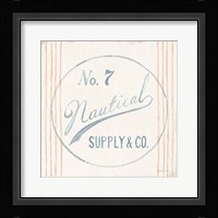 Floursack Nautical IX Framed Print