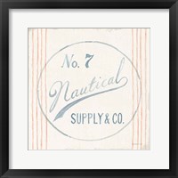 Floursack Nautical IX Framed Print