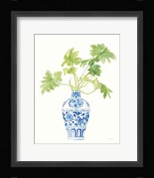 Palm Chinoiserie White III Framed Print