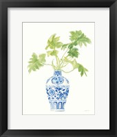 Palm Chinoiserie White III Framed Print