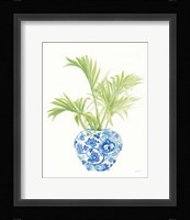 Palm Chinoiserie White II Framed Print