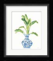 Palm Chinoiserie White I Framed Print
