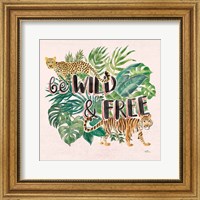Jungle Vibes VII - Be Wild and Free Pink Fine Art Print