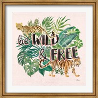 Jungle Vibes VII - Be Wild and Free Pink Fine Art Print