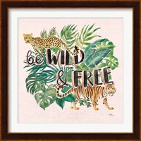 Jungle Vibes VII - Be Wild and Free Pink Fine Art Print