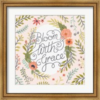 Retro Garden II - Bloom with Grace Pale Blush Fine Art Print