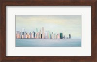 New York Skyline Blue Crop Fine Art Print