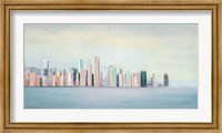 New York Skyline Blue Crop Fine Art Print