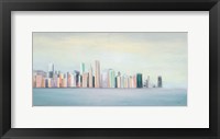 New York Skyline Blue Crop Fine Art Print