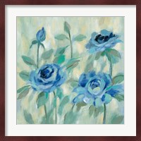 Brushy Blue Flowers II Fine Art Print