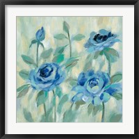 Brushy Blue Flowers II Fine Art Print