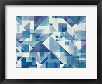 Try Angles I Blue Framed Print