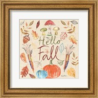 Hello Fall I Sq Burlap Fine Art Print