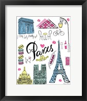 Travel Paris White Fine Art Print