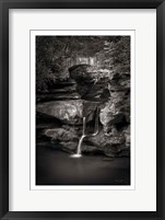 Upper Falls Old Mans Cave BW Fine Art Print