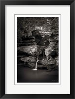 Upper Falls Old Mans Cave BW Fine Art Print