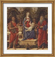 Enthroned Madonna with Child and Saints Fine Art Print