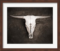 Sepia Cattle Skull Fine Art Print