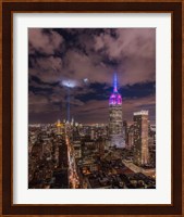 The Crescent Moon with the Tribute Lights Fine Art Print