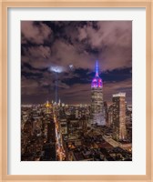 The Crescent Moon with the Tribute Lights Fine Art Print
