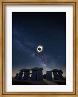 Eclipse at Carhenge Fine Art Print