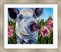 Pigs and Peonies Fine Art Print