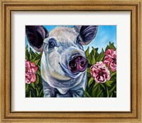 Pigs and Peonies Fine Art Print