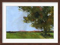 Autumn Oak and Empty Fields Fine Art Print