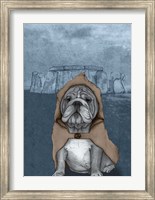 English Bulldog with Stonehenge Fine Art Print