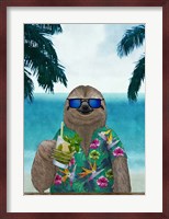 Sloth on Summer Holidays Fine Art Print