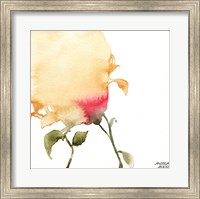 Watercolor Floral Yellow and Red I Fine Art Print