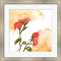 Watercolor Floral Yellow and Red II Fine Art Print