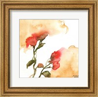 Watercolor Floral Yellow and Red II Fine Art Print