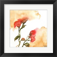 Watercolor Floral Yellow and Red II Fine Art Print