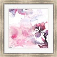 Watercolor Floral Pink Purple Trio II Fine Art Print
