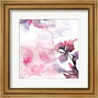 Watercolor Floral Pink Purple Trio II Fine Art Print
