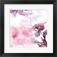 Watercolor Floral Pink Purple Trio II Fine Art Print