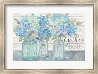 Farmhouse Hydrangeas in Mason Jars -Gather Fine Art Print