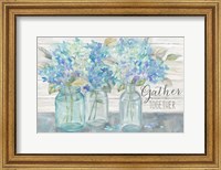 Farmhouse Hydrangeas in Mason Jars -Gather Fine Art Print