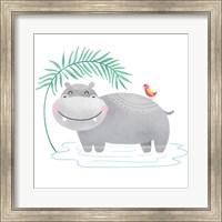 Playful Pals- Hippo Fine Art Print