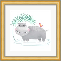 Playful Pals- Hippo Fine Art Print