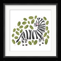 Safari Cuties Zebra Framed Print