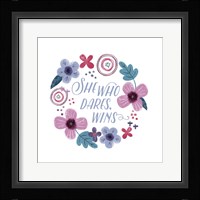 Fierce Girl II Dares Framed Print