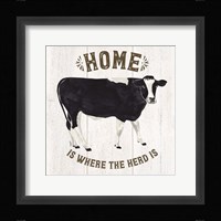 Farm Life Cow Home Herd Framed Print