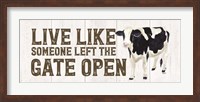 Farm Life Panel Live Like Gate Fine Art Print