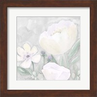 Peaceful Repose Floral on Gray II Fine Art Print