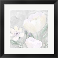 Peaceful Repose Floral on Gray II Fine Art Print